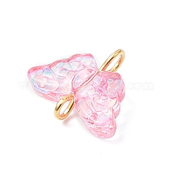 Electroplated Glass Connector Charms&nbsp;PALLOY-JF04294-02