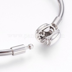 Tarnish Resistant 304 Stainless Steel European Style Bangle Making&nbsp;BJEW-I267-003B