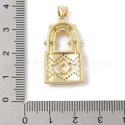 Brass Micro Pave Cubic Zirconia Pendants&nbsp;KK-U047-13G