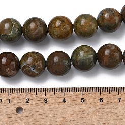 Natural Green Opal Beads Strands&nbsp;G-K365-F04-14mm