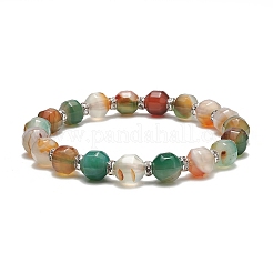Dyed Natural Agate Beaded Stretch Bracelet Sets&nbsp;BJEW-JB09180