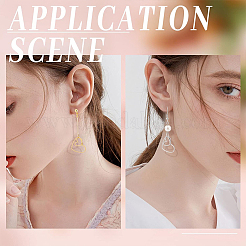 DIY 304 Stainless Steel Heart Dangle Earrings Making Kit&nbsp;DIY-DR0001-41