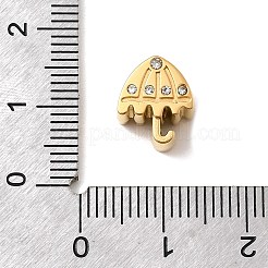 304 Stainless Steel Rhinestone European Beads&nbsp;STAS-D153-30G