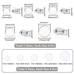DIY Blank Dome 304 Stainless Steel Brooch Making Kit&nbsp;DIY-UN0056-16
