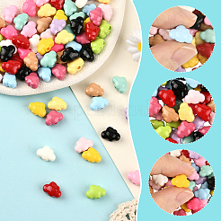 84Pcs 14 Colors Baking Paint Opaque Acrylic Beads&nbsp;FIND-SC0020-83