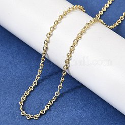 2.5MM Brass Twisted Infinity Link Chain Necklaces for Women&nbsp;NJEW-F366-07B-G