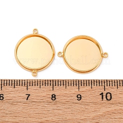 Brass Connector Cabochon Settings&nbsp;KK-F898-21D-G