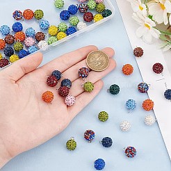 78pcs 13 colors Polymer Clay Rhinestone Charms&nbsp;RB-PH0001-48