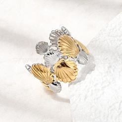 304 Stainless Steel Cuff Open Rings&nbsp;RJEW-P192-09A