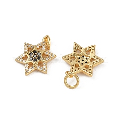 Brass Micro Pave Cubic Zirconia Pendants&nbsp;KK-C093-26B-G