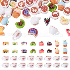 32Pcs 16 Styles Opaque Resin Imitation Food Decoden Cabochons&nbsp;CRES-TA0001-47