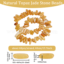 1 Strand Natural Topaz Jade Stone Beads Strands&nbsp;G-BBC0001-20