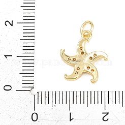Brass Micro Pave Clear Cubic Zirconia Pendants&nbsp;KK-D258-24G