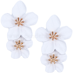 1 Pair Alloy Flower Dangle Stud Earrings&nbsp;EJEW-SP0001-18
