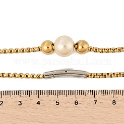 304 Stainless Steel Box Chain Necklaces for Women&nbsp;NJEW-Z055-04G