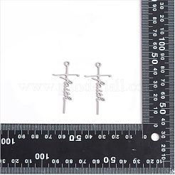 10Pcs Faith Cross Charm Pendant Faith Necklace Charm Stainless Steel Pendant for Necklace Making Christian Religious Jewelry Gifts&nbsp;JX515A