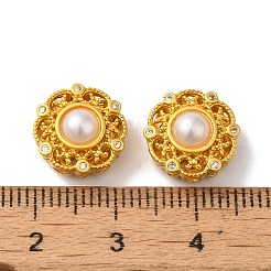 Rack Plating Hollow Brass Cubic Zirconia Beads&nbsp;KK-K381-21B-MG