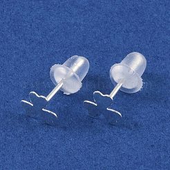 999 Fine Silver Stud Earrings for Women&nbsp;EJEW-S215-30S-08