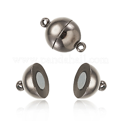 Round Brass Magnetic Clasp&nbsp;KK-TA0007-44B