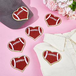 Rugby Theme Towel Embroidery Style Cloth Iron on/Sew on Patches&nbsp;DIY-WH20032-21B