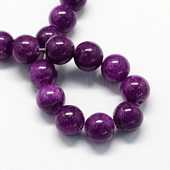 Natural Dyed Yellow Jade Gemstone Bead Strands&nbsp;X-G-R271-8mm-Y11
