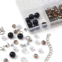 DIY Imitation Pearl and Gemstone Beads Bracelets Making Kit&nbsp;DIY-YW0004-33