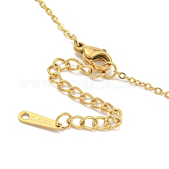 Ion Plating(IP) 201 Stainless Steel Crystal Rhinestone Necklaces&nbsp;NJEW-K270-22G