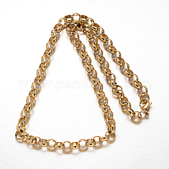 304 Stainless Steel Rolo Chain Necklaces&nbsp;NJEW-I068-03A
