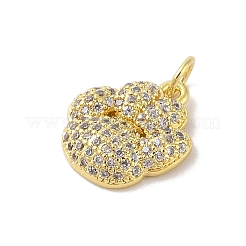 Rack Plating Brass Clear Cubic Zirconia Pendants&nbsp;KK-S380-07G