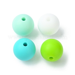 Round Food Grade Eco-Friendly Silicone Focal Beads&nbsp;SIL-F003-01E