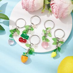 Fruits & Leaf Acrylic Pendant Keychain&nbsp;KEYC-JKC00680