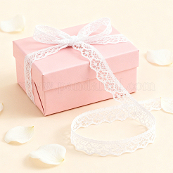 2 Rolls 2 Colors Polyester Flower Lace Ribbon&nbsp;OCOR-CY0003-85