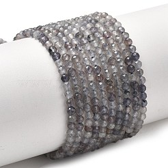 Natural Cordierite/Iolite/Dichroite Beads Strands&nbsp;G-B145-A04-3mm