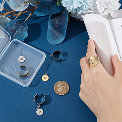 DIY Evil Eye Charm Open Cuff Ring Making Kit&nbsp;DIY-UN0050-34