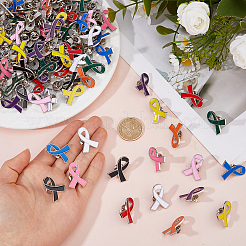 160Pcs 10 Colors Breast Cancer Awareness Pink Ribbon Enamel Pin&nbsp;JEWB-FH0003-22