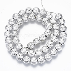 Electroplated Natural Lava Rock Beads Strands&nbsp;G-S352-30C-06