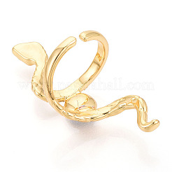 Snake Brass Micro Pave Cubic Zirconia Cup Peg Ring Settings&nbsp;LS-KK-N274-40G