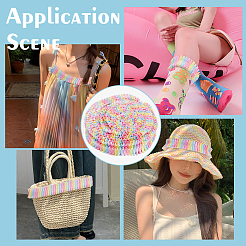 Rainbow Color Polyester Ribbon&nbsp;OCOR-WH0085-78