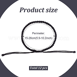 12Pcs Nylon Braided Cord Bracelets Set&nbsp;BJEW-AN0001-58