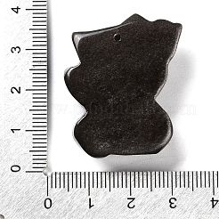 Natural Silver Sheen Obsidian Pendants&nbsp;G-G098-06