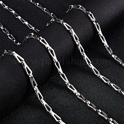 304 Stainless Steel Bar Link Chains&nbsp;CHS-UN0001-12P