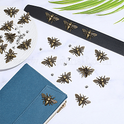 20Pcs Zinc Alloy Bees Decorative Rivets&nbsp;FIND-PH0062-14AB