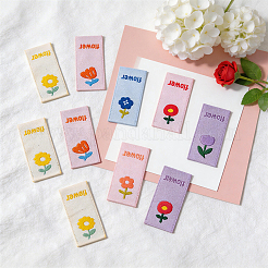 150Pcs 6 Styles Polyester Rectangle Clothing Label&nbsp;DIY-CY0003-86