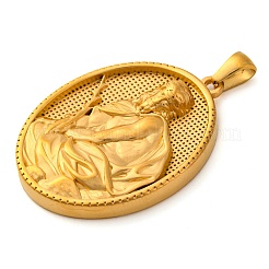 Religion Golden Tone 304 Stainless Steel Pendants&nbsp;STAS-K289-01G-07
