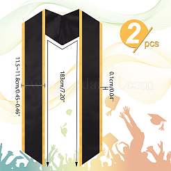 Polyester Graduation Stole&nbsp;AJEW-WH0518-49B