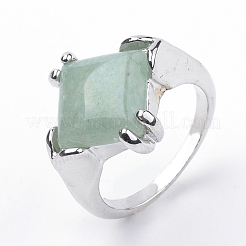 Natural Green Aventurine Rings&nbsp;G-S242-08-B