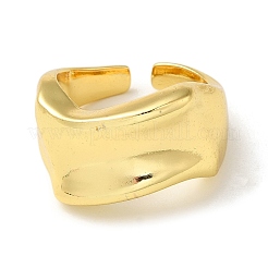 Rack Plating Brass Open Cuff Rings for Women&nbsp;RJEW-M162-17G