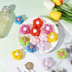 14Pcs 7 Colors Wool Needle Felting Flower Crafts&nbsp;DIY-FG0003-06