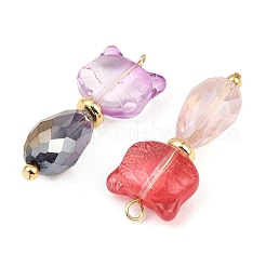 8Pcs Electroplate Glass Pendants&nbsp;X-PALLOY-JF03241