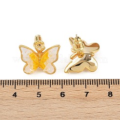 Butterfly Brass Stud Earrings&nbsp;EJEW-K308-05G-01